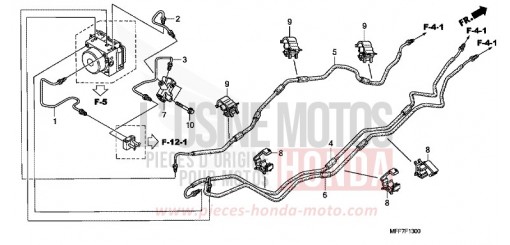 CONDUITES DE FREIN/PCV. (ABS) XL700VAB de 2011